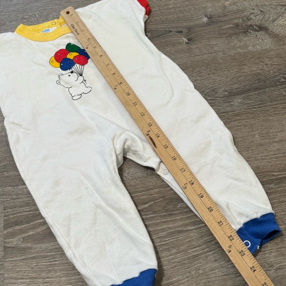 Vintage Carter's Circus Bear Balloons Birthday One Piece Outfit 12m - Picture 4 of 7